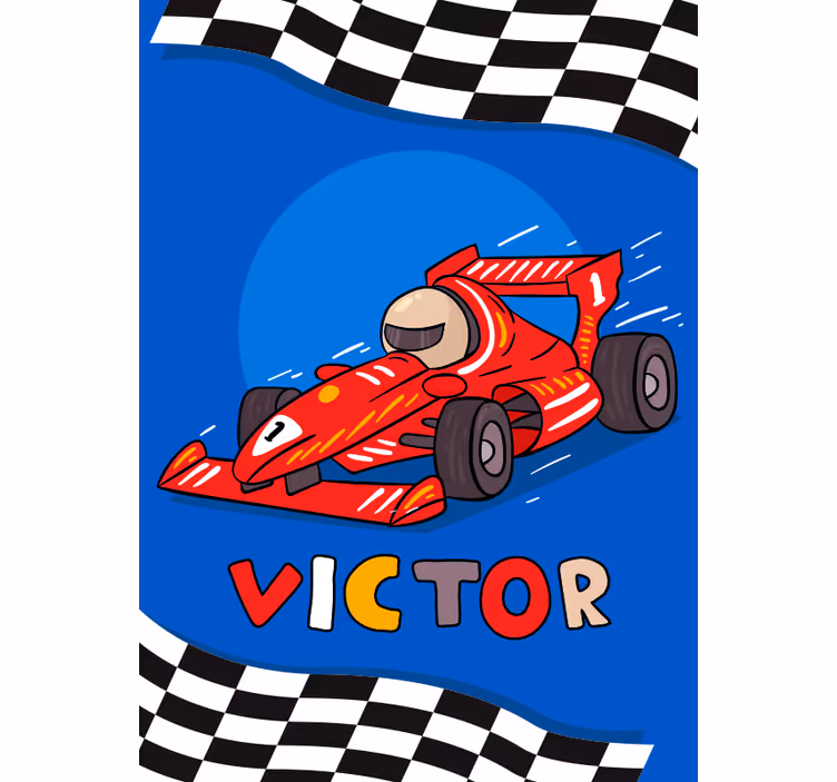 Zavjese za dječju sobu formula 1 za djecu - TenStickers