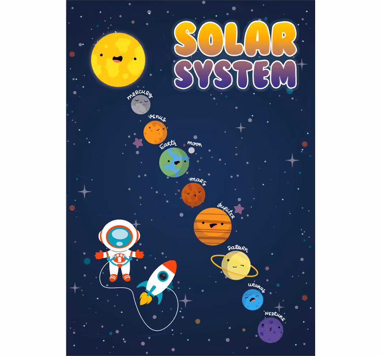 Zavjese za dječju sobu solarni sustav - TenStickers