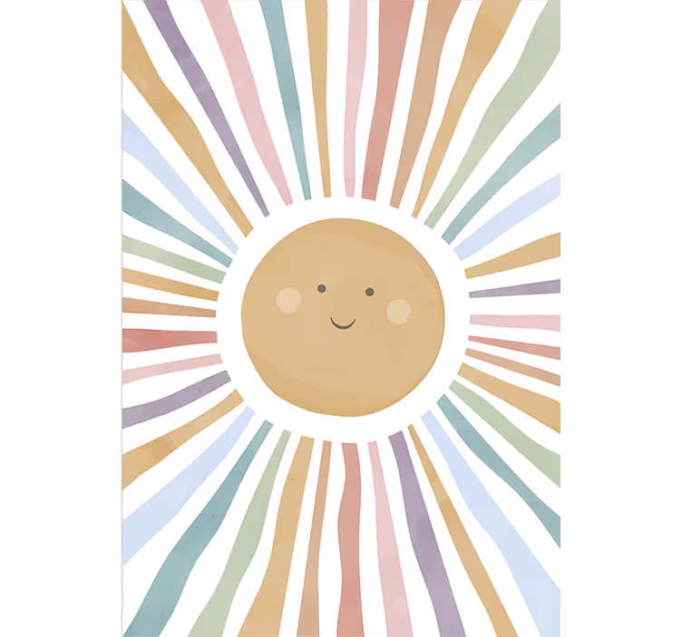 Zavjese za dječju sobu sretno sunce - TenStickers