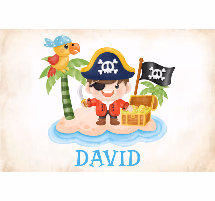 Zavjese za dječju sobu s likovima pirata - TenStickers