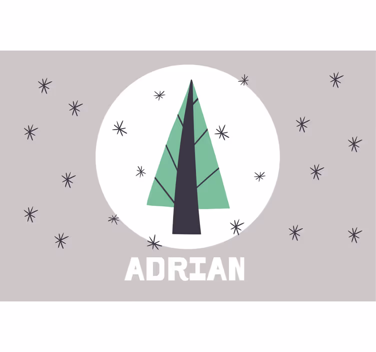 Zavjese za dječju sobu s personaliziranim božićnim drvcem - TenStickers