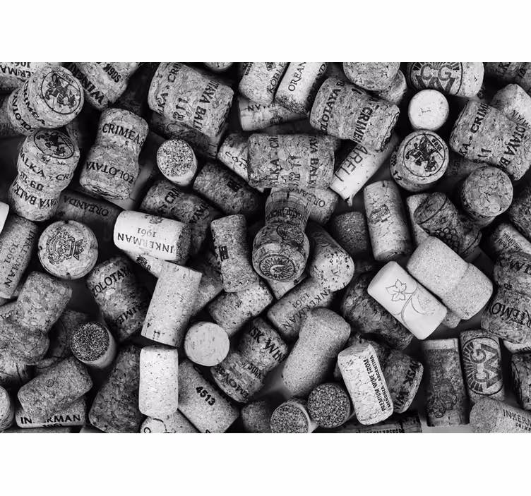 Zavjese za kuhinju s motivom čepova za vino - TenStickers