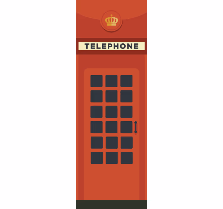 Zavjese za kuhinju u stilu britanske telefonske govornice - TenStickers