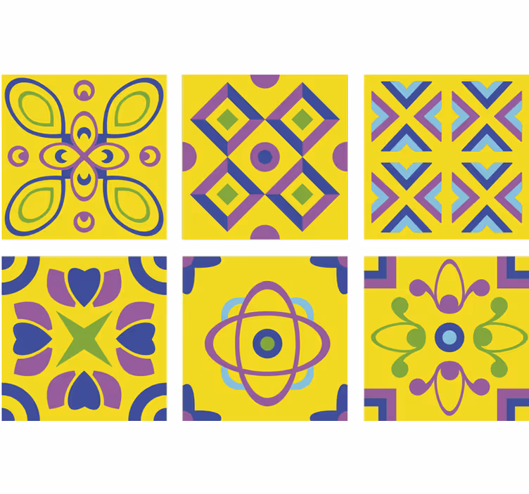 Zavjese za kuhinju psihodelične simetrije - TenStickers
