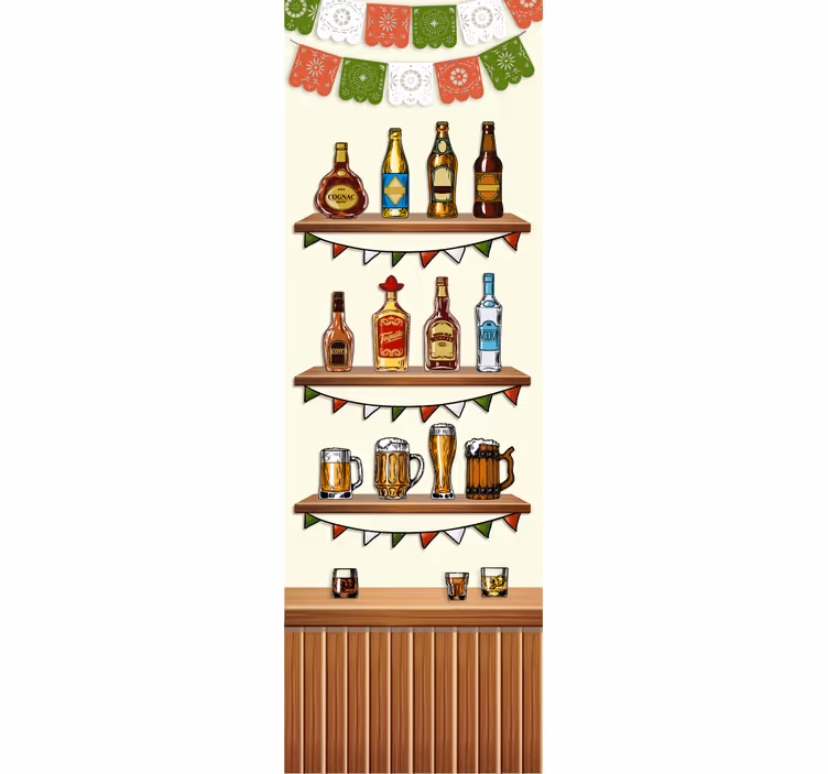 Zavjese za kuhinju s vinilnim uzorkom tequila - TenStickers