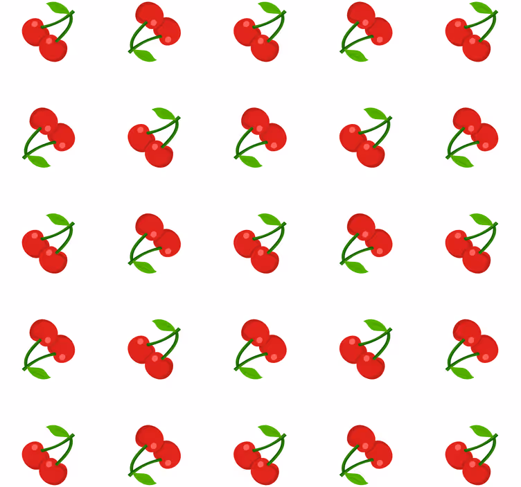 Zavjese za kuhinju trešnjeva konfeti - TenStickers