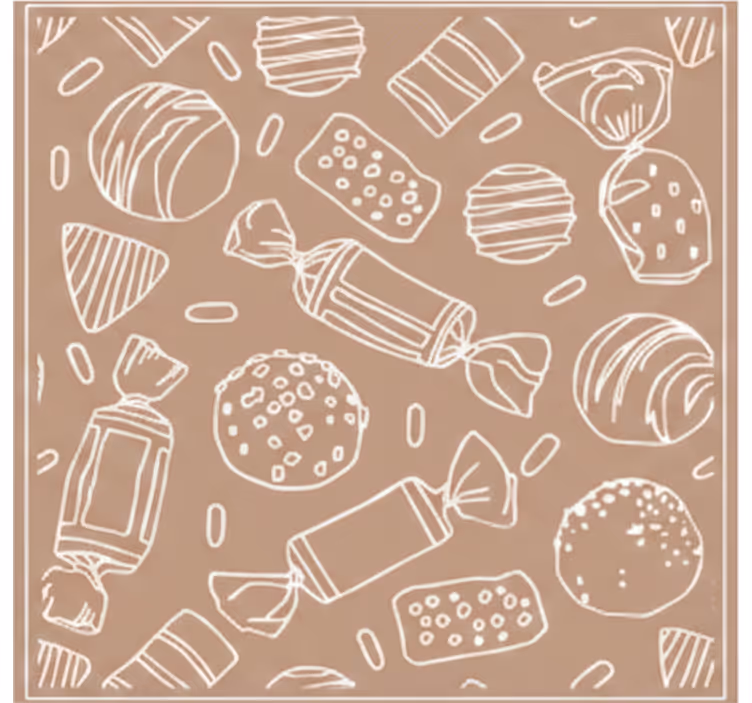 Zavjese za kuhinju azulejo karamelne boje - TenStickers