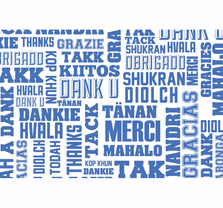 Plave zavjese zahvaljujući mnogim jezicima - TenStickers