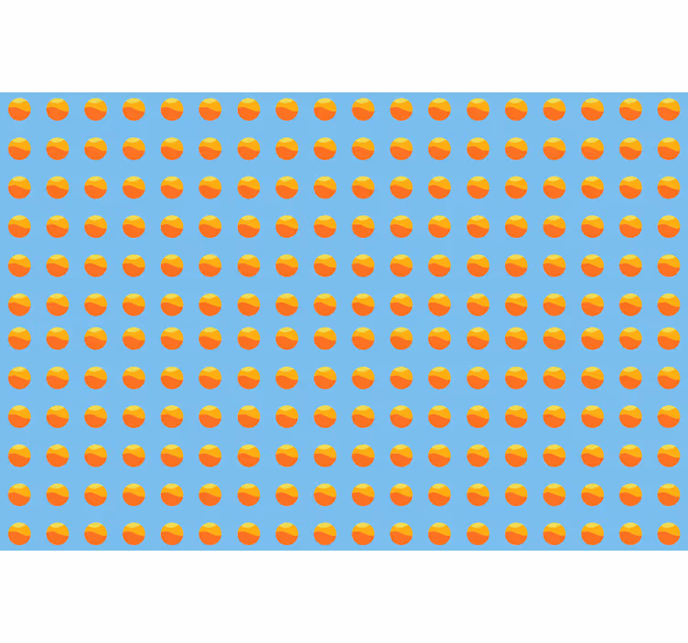 Plave zavjese s uzorkom sunca iz 70-ih - TenStickers