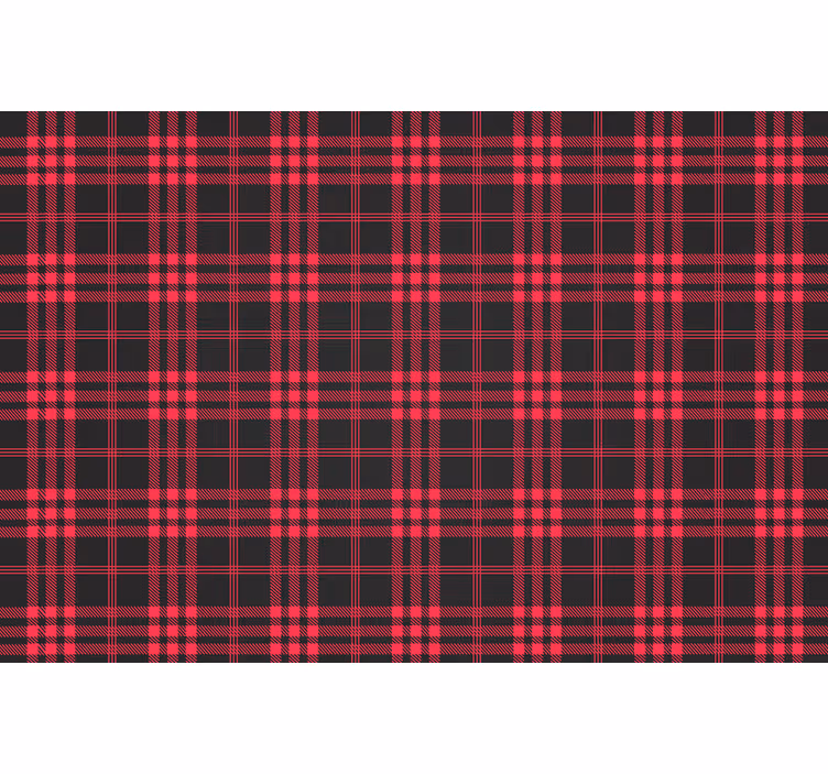 Crvena zavjesa s božićnim tartan uzorkom - TenStickers