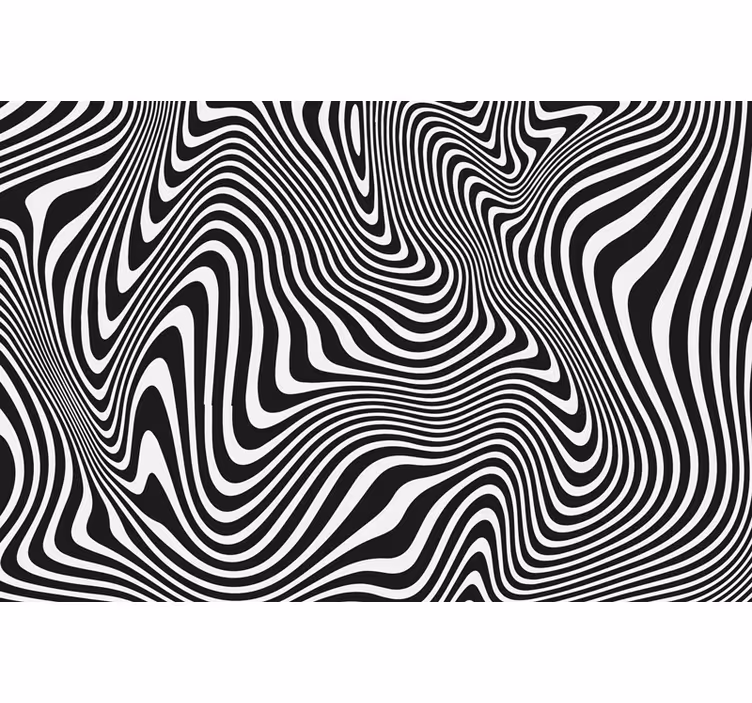 Crne zavjese s 3d efektom zebre - TenStickers
