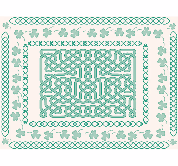 Zelene zavjese s okruglim djetelinama - TenStickers