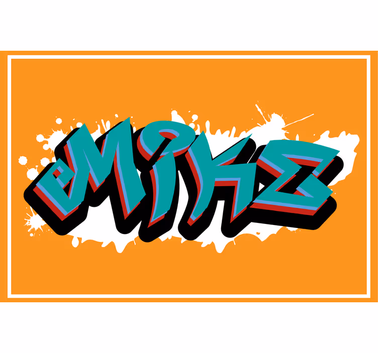 Rolo zavjese naranča u wild style king grafitu - TenStickers