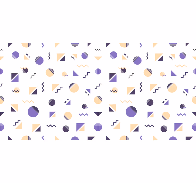 Zavjese za spavaću sobu u bojama geometrijskih oblika - TenStickers