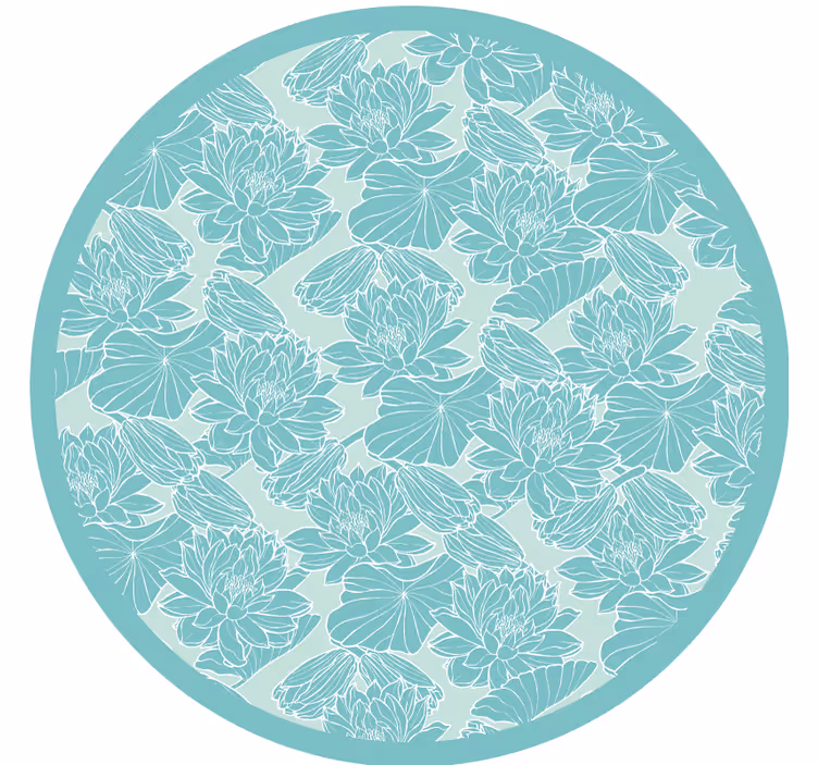 Zavjese za spavaću sobu lotus skica - TenStickers