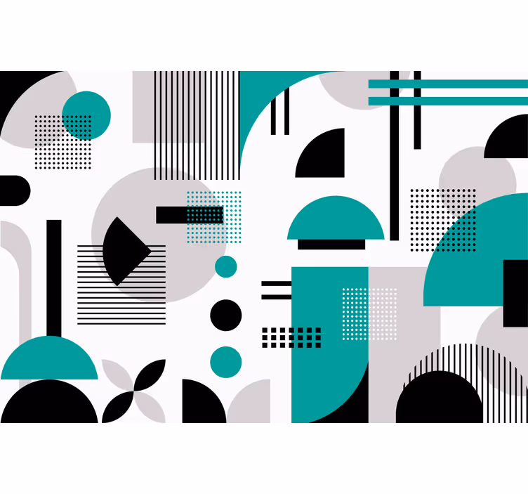 Zavjese za spavaću sobu u modernim geometrijskim oblicima - TenStickers