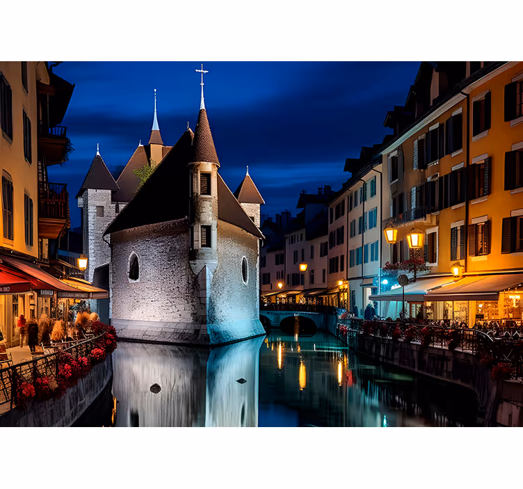 Zavjese za dnevni boravak "grad annecy" - TenStickers