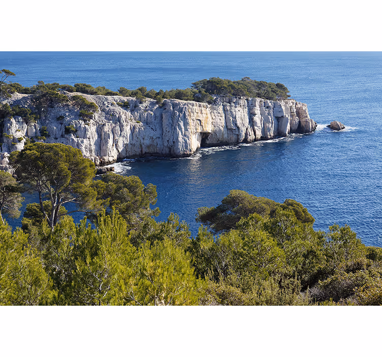 Zavjese za dnevni boravak calanques iz marseillea - TenStickers