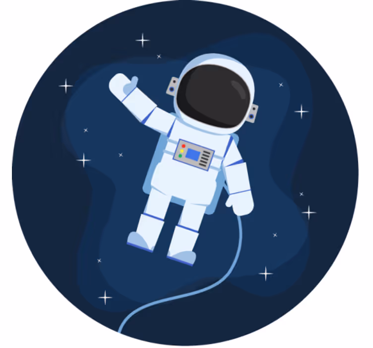 Zavjese za dječju sobu s lutkom svemirca - TenStickers