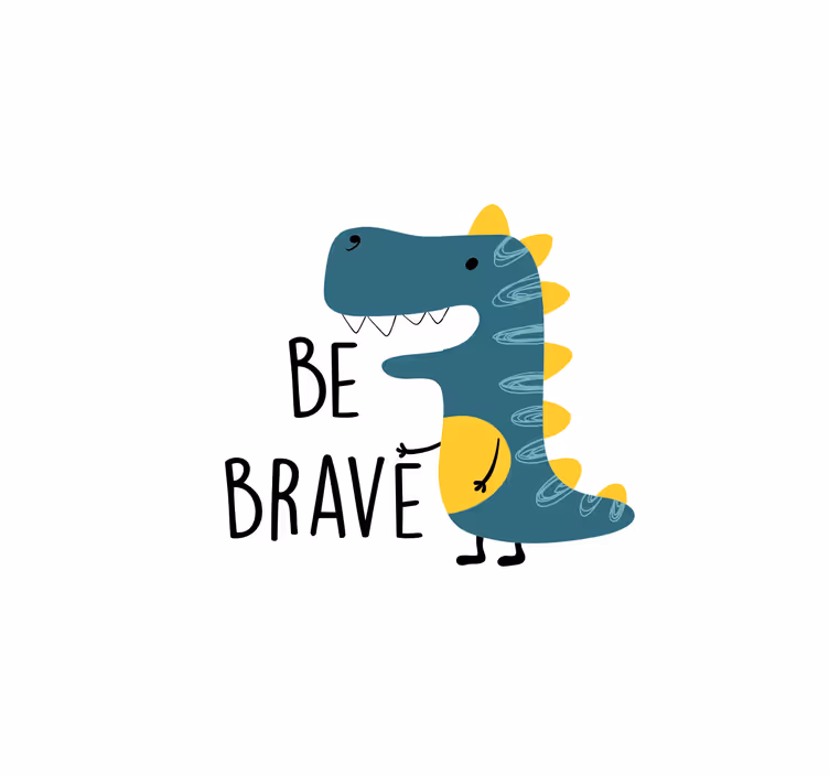 Zavjese za dječju sobu s nordijskim dinosaurima hrabrima - TenStickers