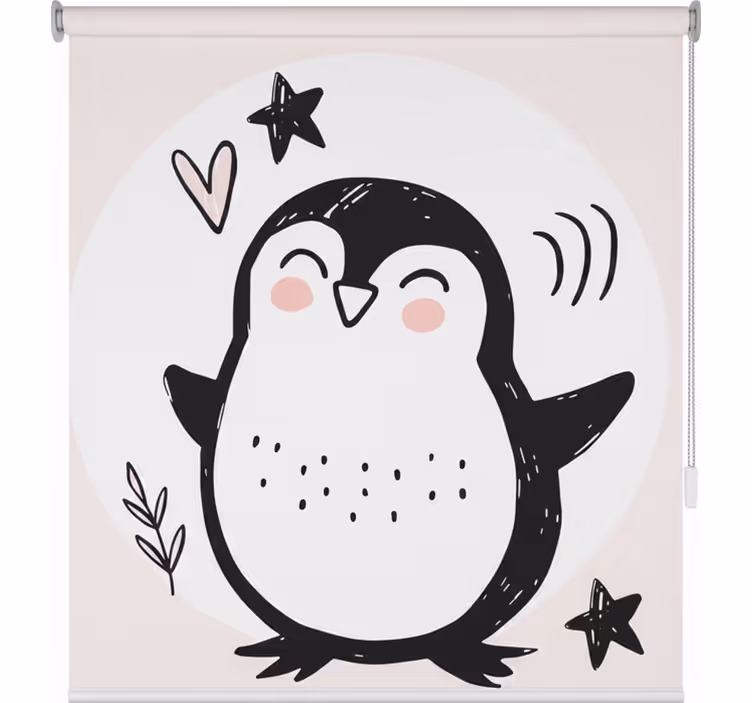 Zavjese za dječju sobu s crtežom slatkog pingvina - TenStickers