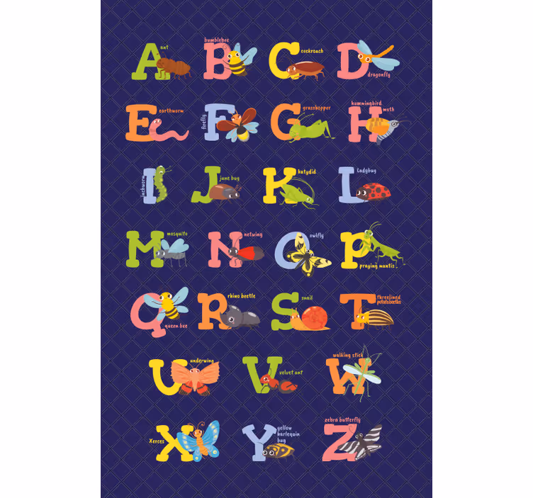 Zavjese za dječju sobu abeceda na engleskom - TenStickers
