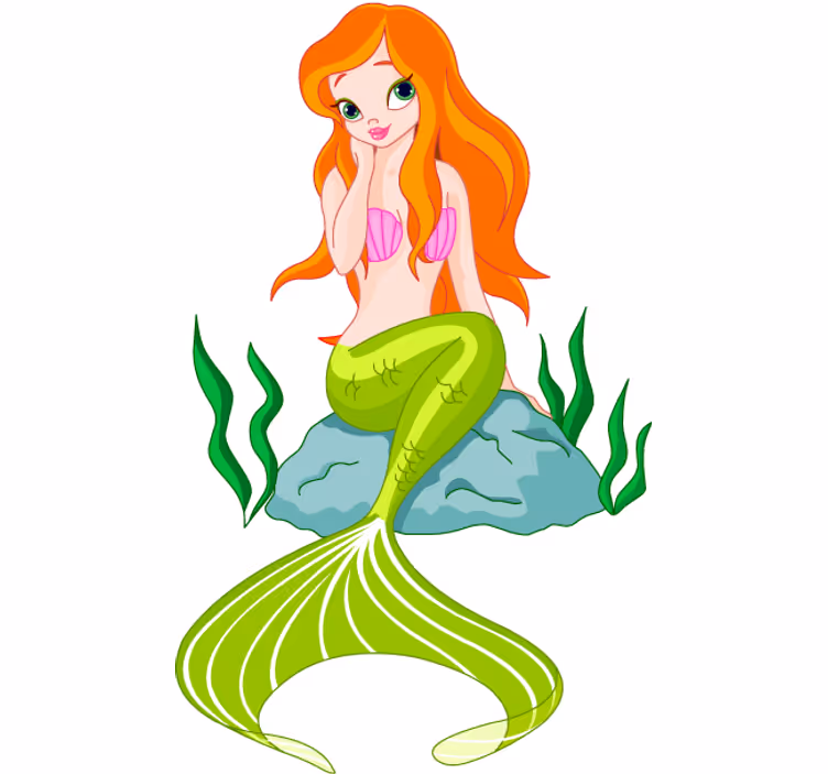 Rolo zavjese tinejdžerski sirena sjedeća - TenStickers