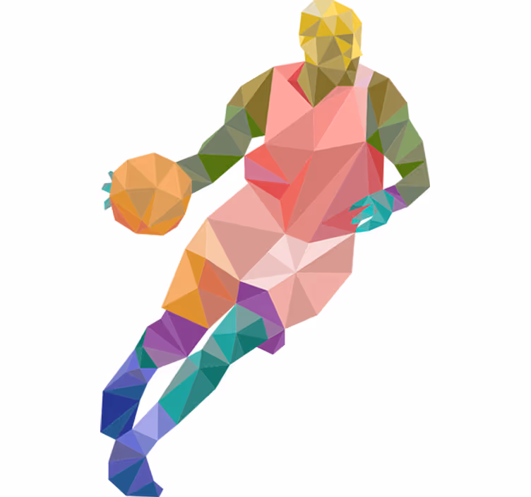 Rolo zavjese tinejdžerski origami košarkaški motiv - TenStickers