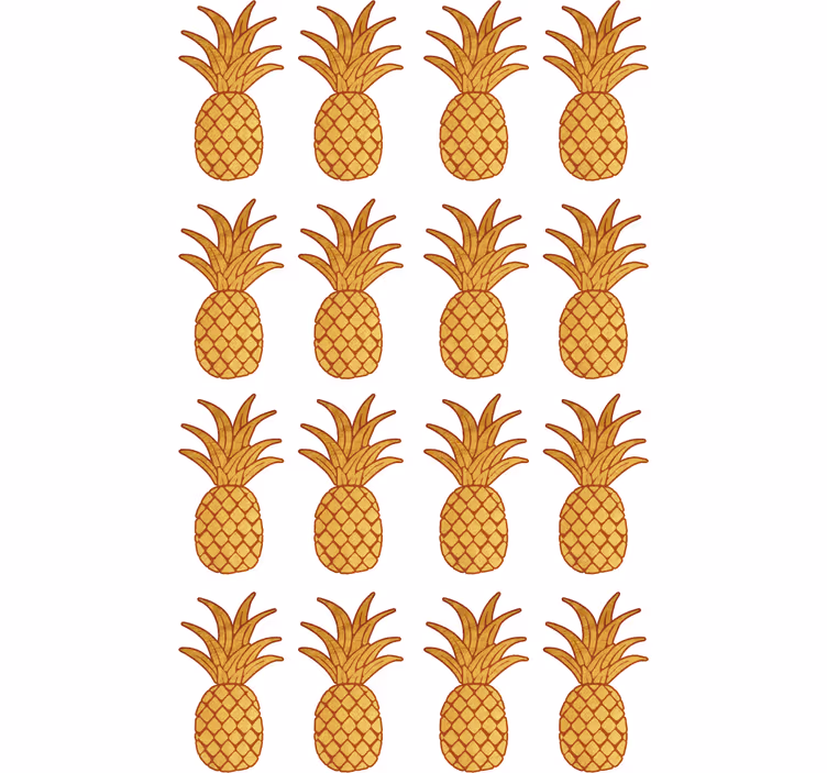 Rolo zavjese tinejdžerski uzorak ananas zlatni - TenStickers