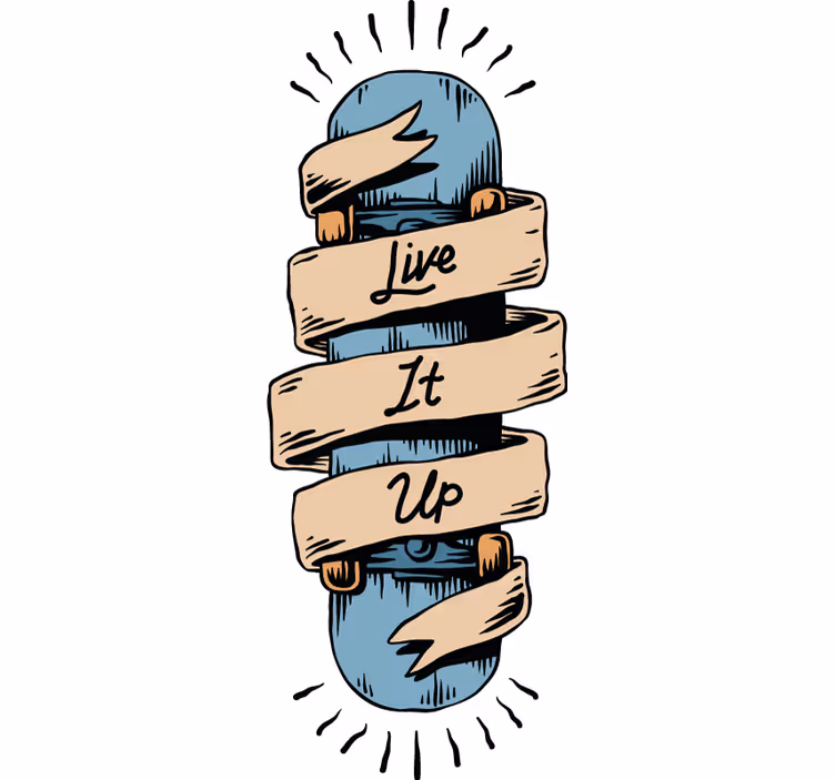 Rolo zavjese tinejdžerski s tekstom skateboarda - TenStickers