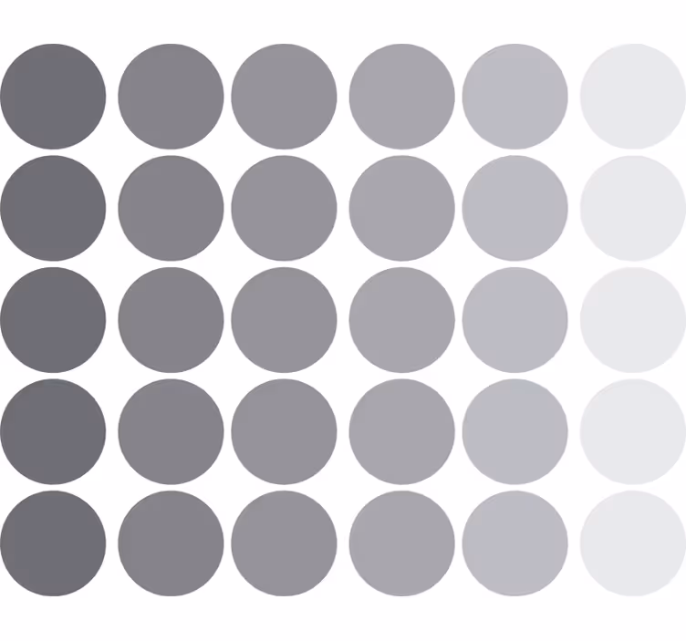 Rolo zavjese tinejdžerski s geometrijskim sivim krugovima - TenStickers