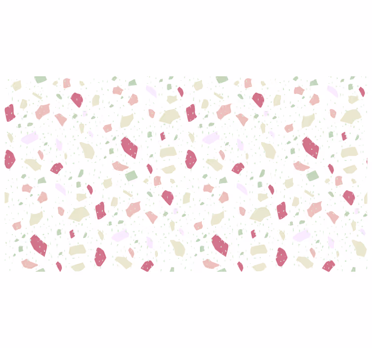 Bijele zavjese s pastelnim nepravilnim teracom - TenStickers