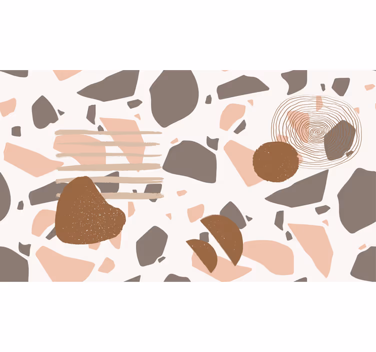 Bijele zavjese s pastel terrazzo uzorcima - TenStickers