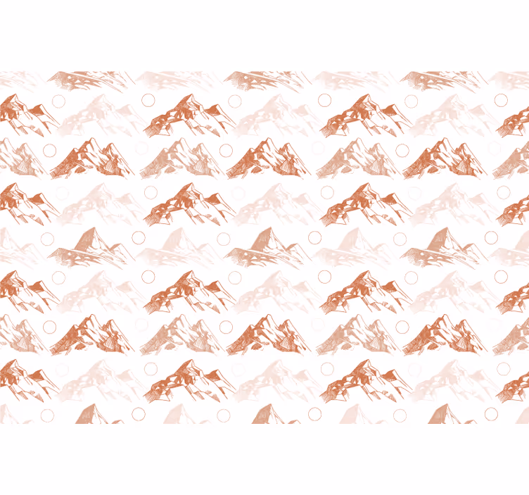 Bijele zavjese s uzorkom terakota planina - TenStickers
