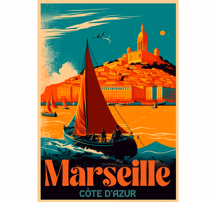 Rolo zavjese berba marseille azurna obala - TenStickers