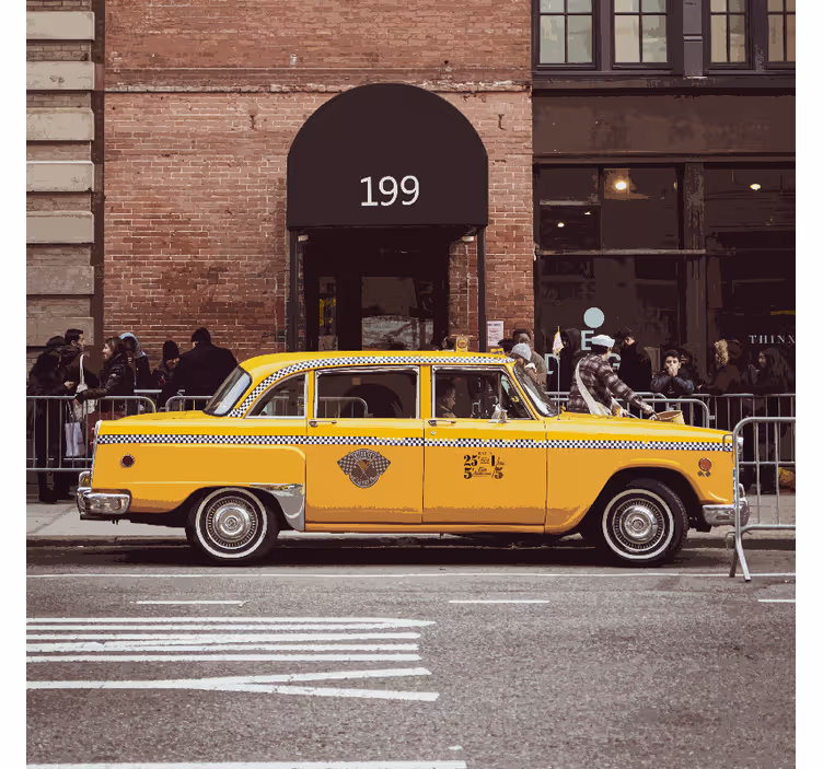 Rolo zavjese ured s ilustracijom žutih taksija new yorka - TenStickers