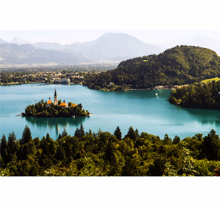 Rolo zavjese ured slovenijska jezera estetska fotografija - TenStickers