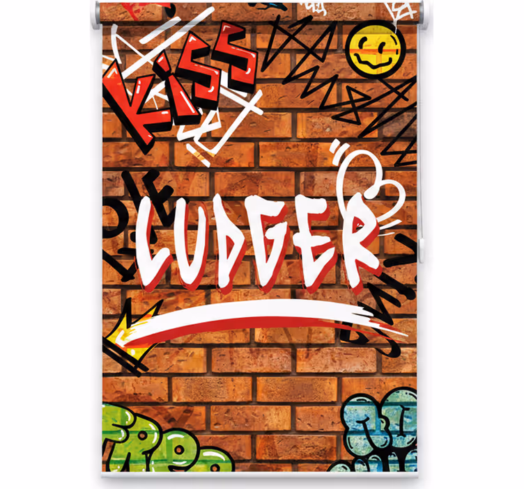 Rolo zavjese tinejdžerski grafiti na ciglama - TenStickers