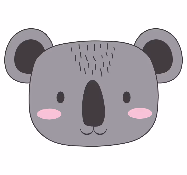 Rolo zavjese zabava koala lice na vinilu - TenStickers