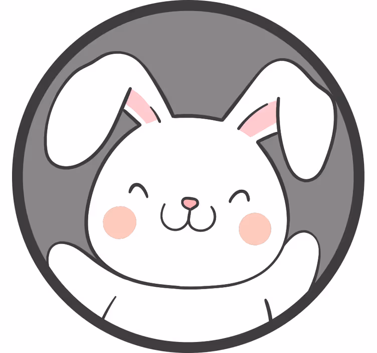Rolo zavjese zabava nordic sivi zec - TenStickers