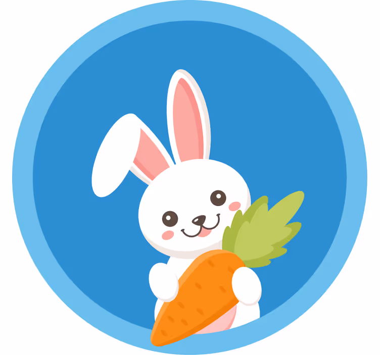Rolo zavjese zabava zec s jednim uhom uspravno - TenStickers
