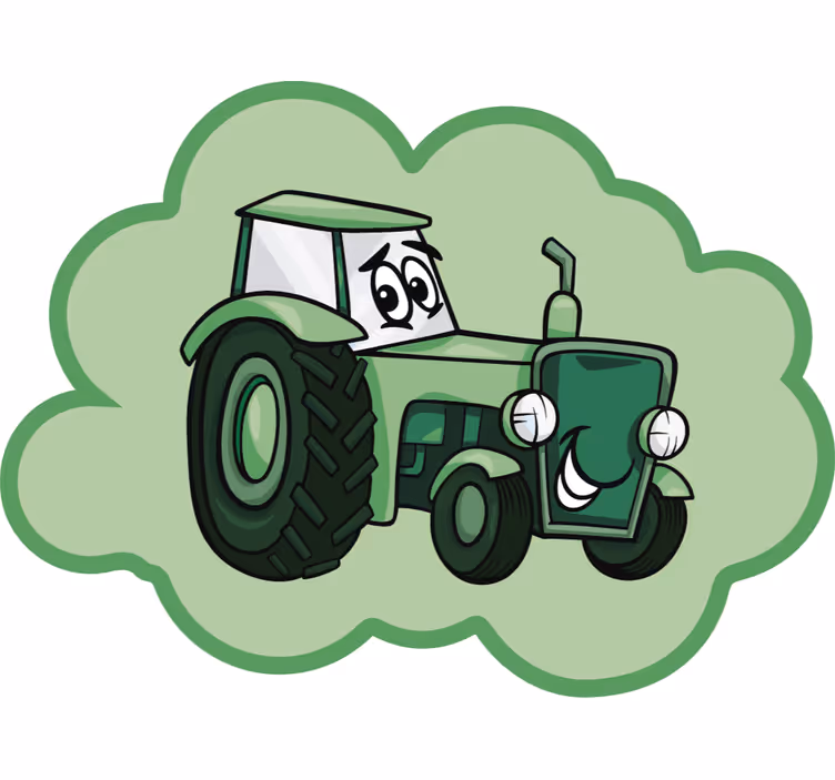 Rolo zavjese zabava zeleni traktor - TenStickers