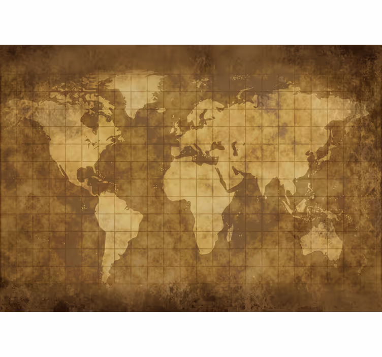 Rolo zavjese karta svijeta vintage dječja mapa - TenStickers