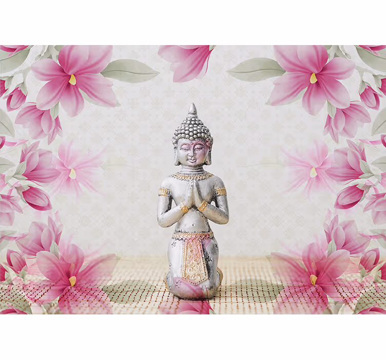 Rolo zavjese zen s uzorkom buddhe i magnolije - TenStickers