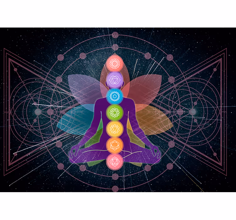 Rolo zavjese zen figura mističnih čakri - TenStickers