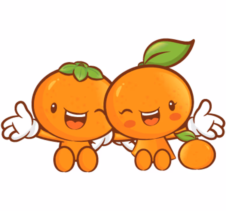 Rolo zavjese naranča s uzorkom mandarina - TenStickers