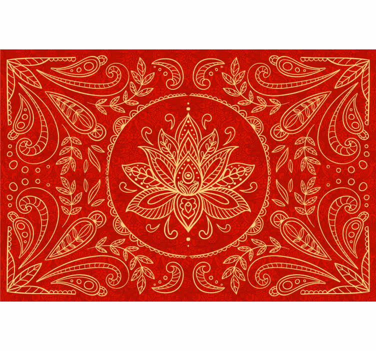 Crvena zavjesa s vintage mandala uzorkom - TenStickers