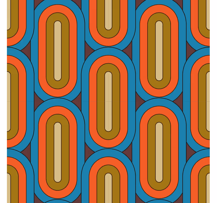 Rolo zavjese klasična retro zaobljena plava - TenStickers