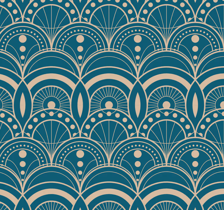 Rolo zavjese klasična s vintage art déco uzorkom - TenStickers