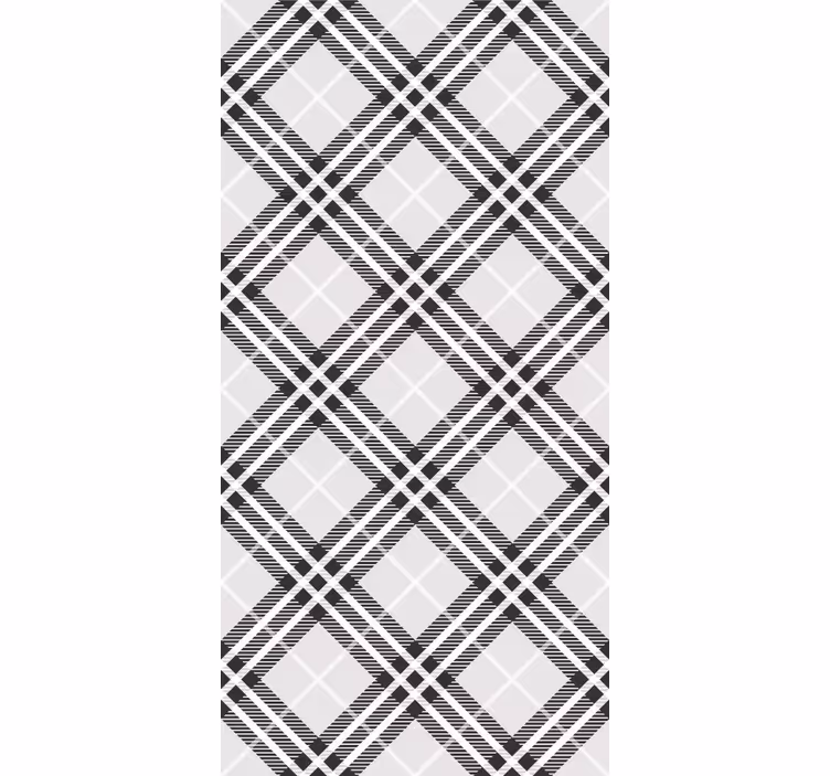 Rolo zavjese klasična crno-bijeli škotski tartan - TenStickers